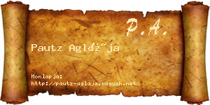 Pautz Aglája névjegykártya